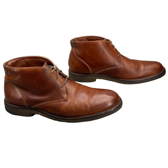 Johnston & Murphy Copeland Brown Leather Lace Up Chukka Ankle Boots Men 11 - Picture 5 of 8